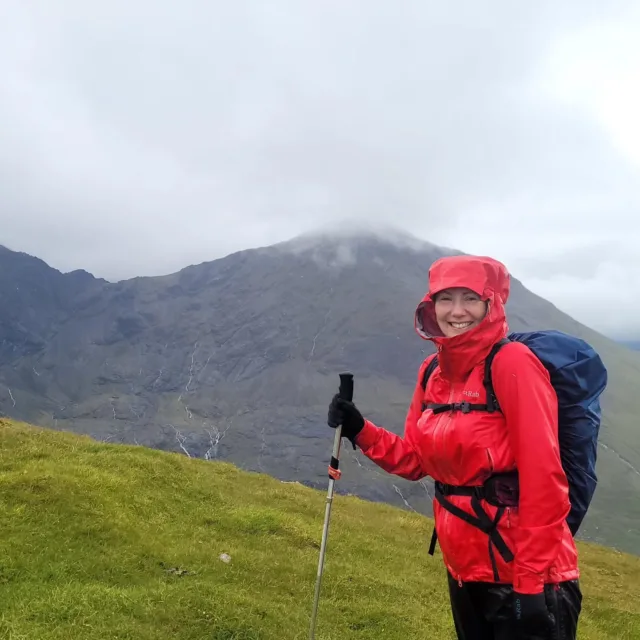 Flipping love a day out with Karen! 😀 It doesn't matter what the weather gives us - she ALWAYS keeps smiling and cracks on! 💪🤙Today was a poor forecast, which materialised as worse than suggested,  so we shelved plans for Basteir and made our way up to Bruach na Frithe via the NNW ridge,  a decent line with fabulous views (too slow to get the camera out for them today tho!) of Basteir and Gillean to the east and the complex terrain of Bidean to the west.It's a fabulous wee line for a poor weather day, allowing variation at will between grade 1-3 and a more interesting route to the summit than the usual Fionn Coire plod.No hanging about today as the winds were fierce and the rain didn't really let up, so we made a circuit of the coire, descending via Coire a' Bhasteir under the imposing tooth and north face of Basteir shrouded in atmospheric mist and clag.Well done Karen - some real fortitude and resilience on display today, all augmented by the usual fantastic chat - I've missed this! 😀 🤙
-
-
-
-
-www.dubhmor.co.uk#dubhmoroutdoor #dubhmor #AMI_professionals #useyourskills #learntogofurther #learnfromexperience #lookforthelogo #ahigherstandard #scrambling #climbing #abseiling #munrobagging #munrosmashing #munroswithaMCI #skye #cuillin #skyecuillin #skyemunros #cuillinmunros #blackcuillin@ami_professionals @mammut_uk @rab.equipment.uk